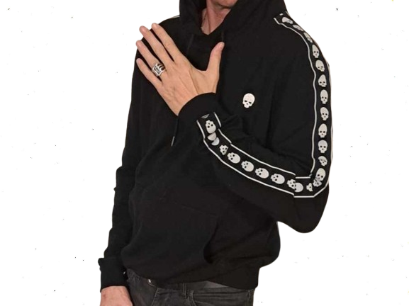 Black Skull Pullover Hoodie