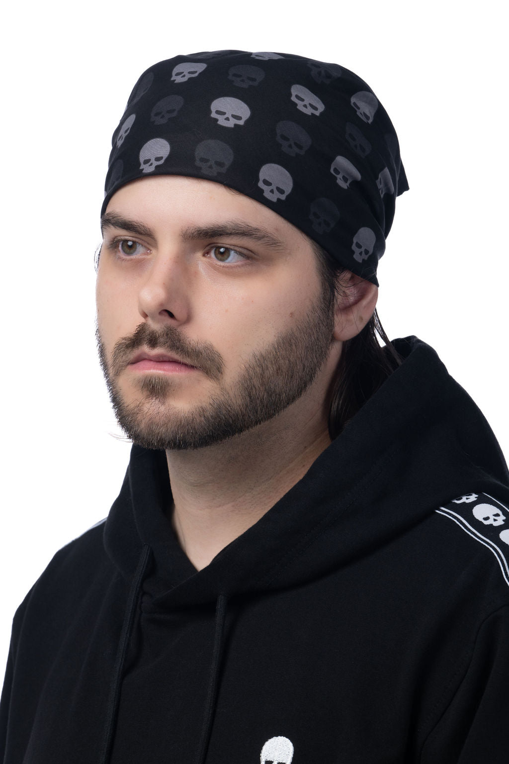 Skull Bandana Valhalla Black and White