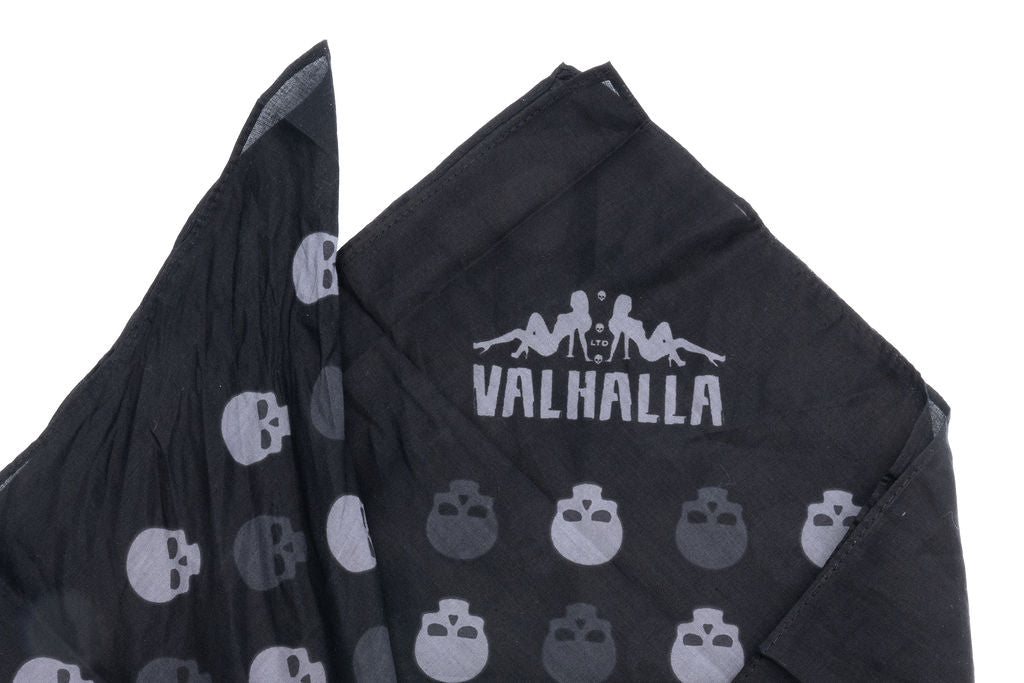 Skull Bandana Valhalla Black and White