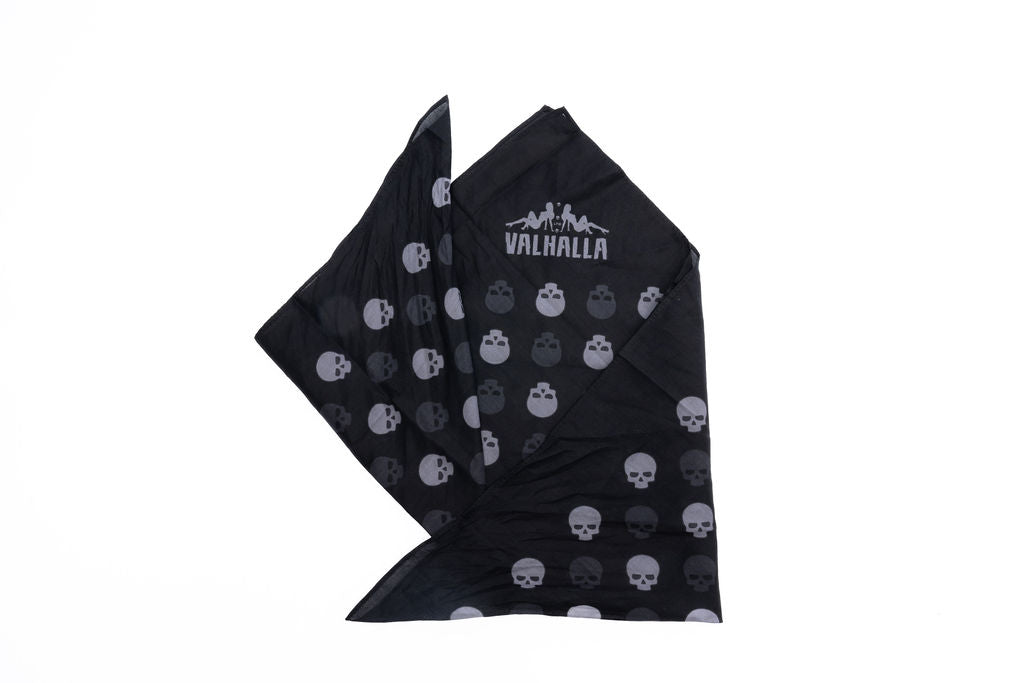 Skull Bandana Valhalla Black and White