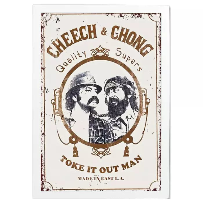 FRAMED 8x12 Metal Sign Movie Cheech And Chong Quote Plaques & Signs Toke it Out Man