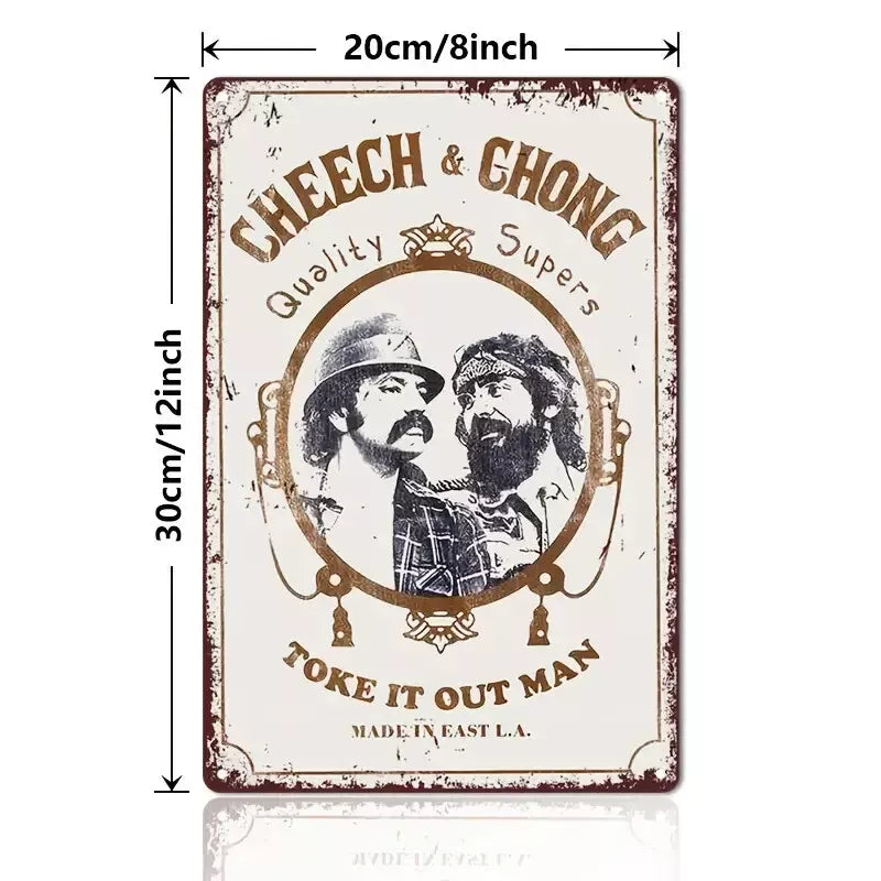 FRAMED 8x12 Metal Sign Movie Cheech And Chong Quote Plaques & Signs Toke it Out Man