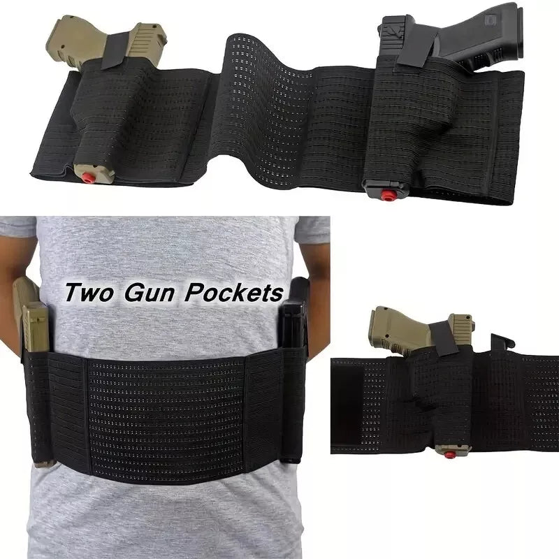 Mens and Womens Elastic Concealed Carry Belt HolsterHolsters