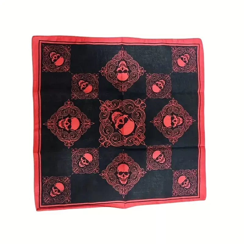 Skull Bandana Black and Red