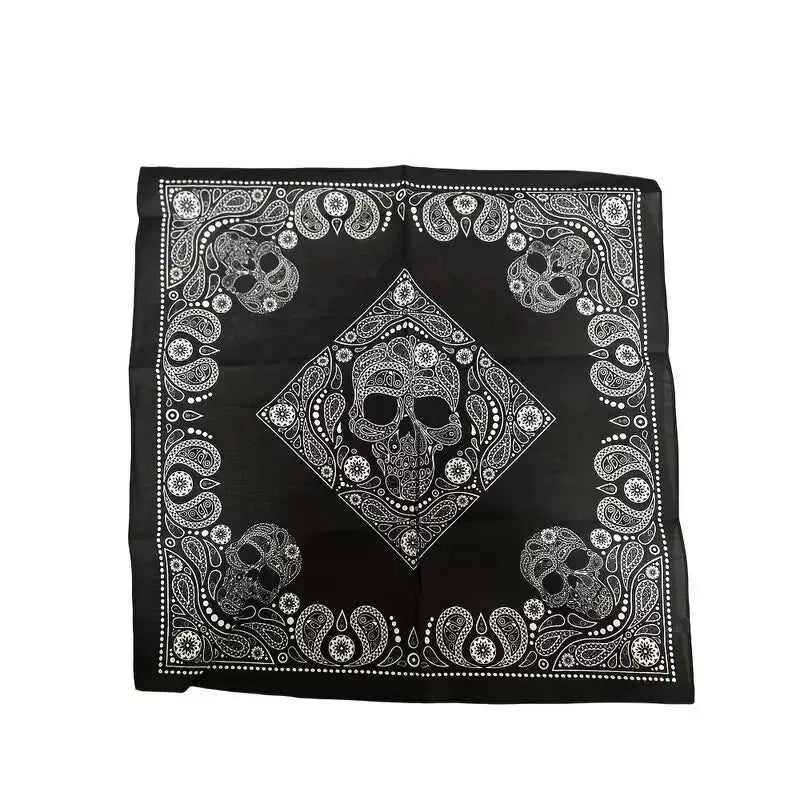 Paisley Skull Bandana