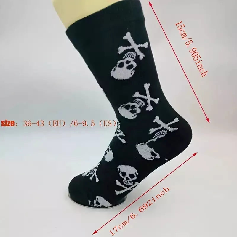 Skull and Cross Bones Pattern Men's Socks