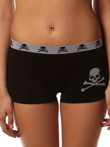 Black Boyshorts Skull Panties Underwear Panties