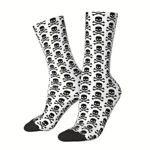 Black and White Skull Socks